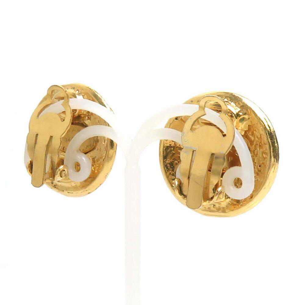 CHANEL Authentic Gold Logo Earrings - Picture 2 of 5